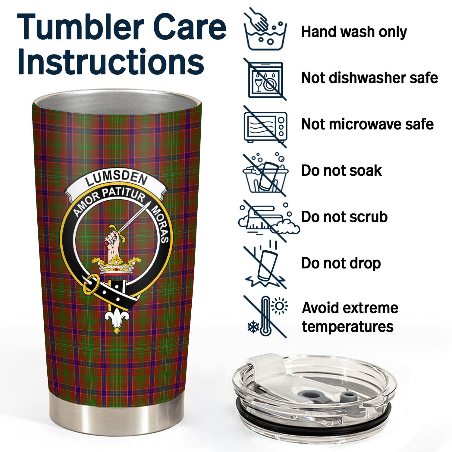 Lumsden Tartan Crest Tumbler