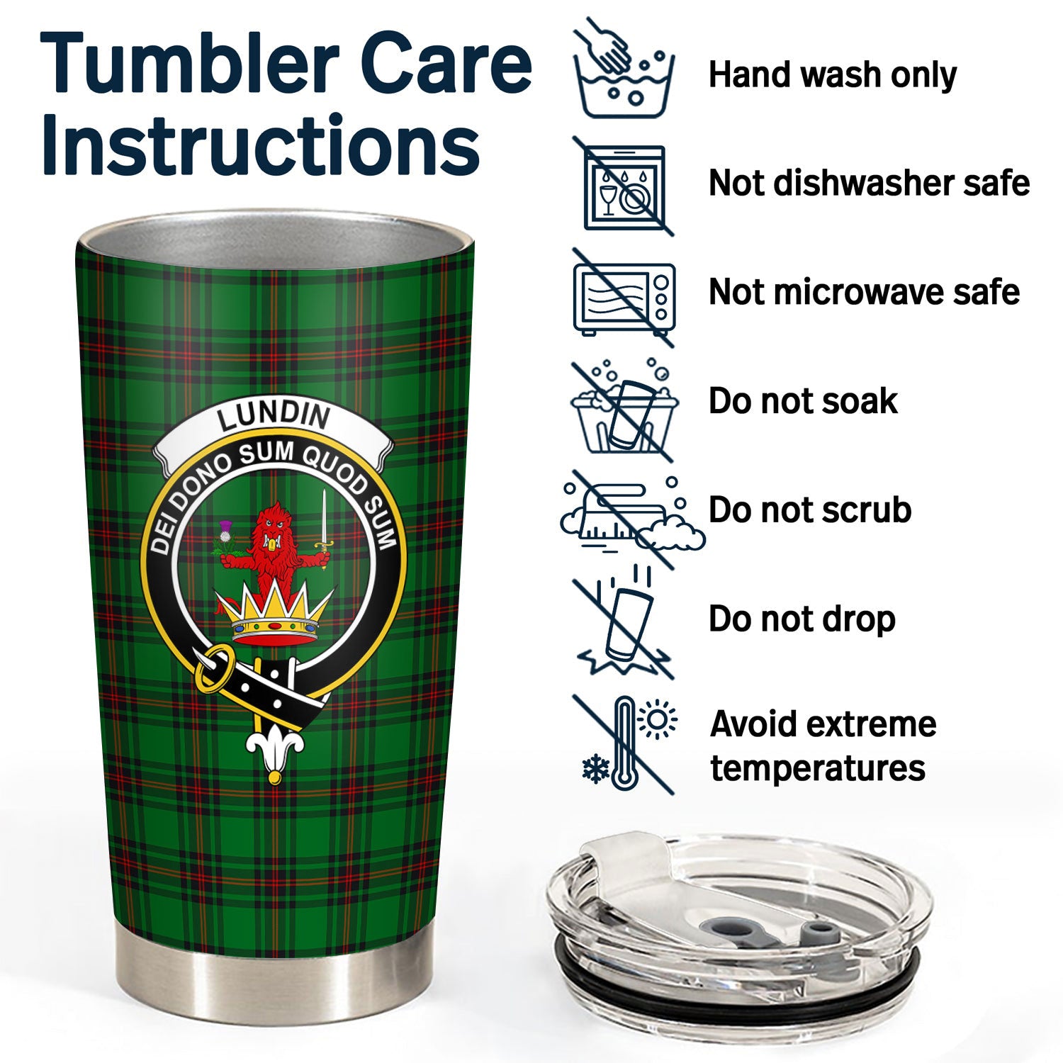 Lundin Tartan Crest Tumbler