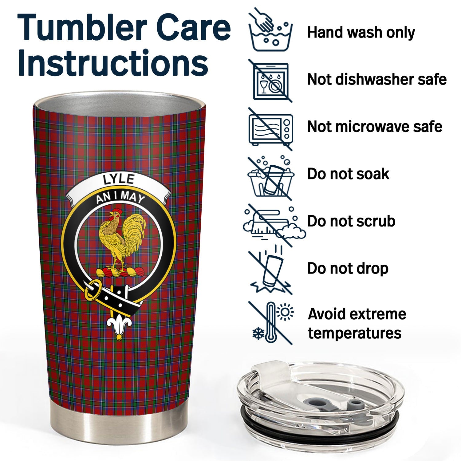 Lyle Tartan Crest Tumbler