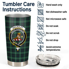 MacAuley Hunting Ancient Tartan Crest Tumbler