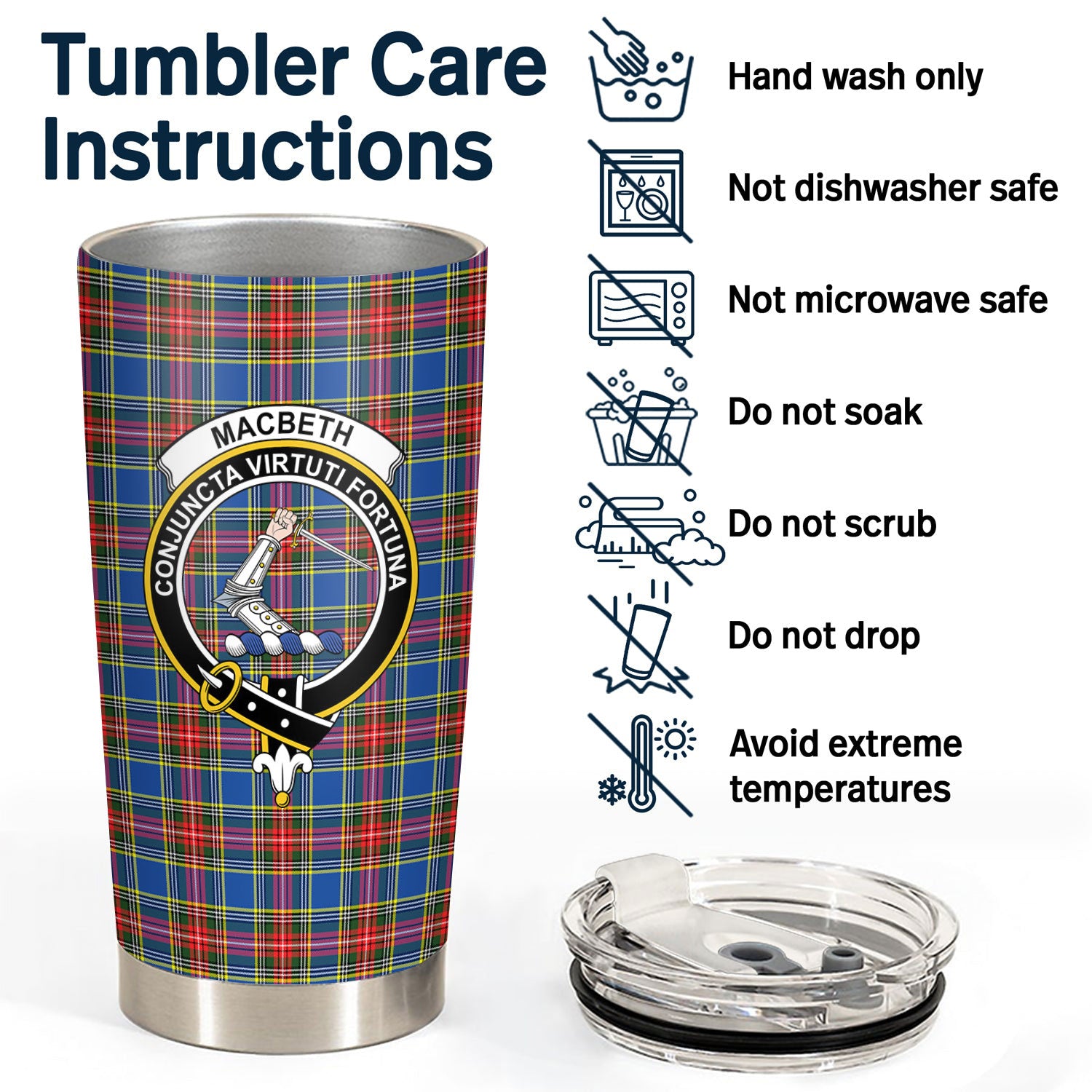 MacBeth Modern Tartan Crest Tumbler