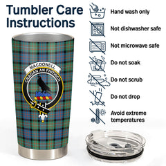 MacDonnell of Glengarry Ancient Tartan Crest Tumbler