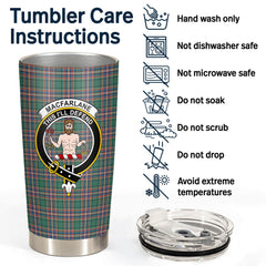 MacFarlane Hunting Ancient Tartan Crest Tumbler