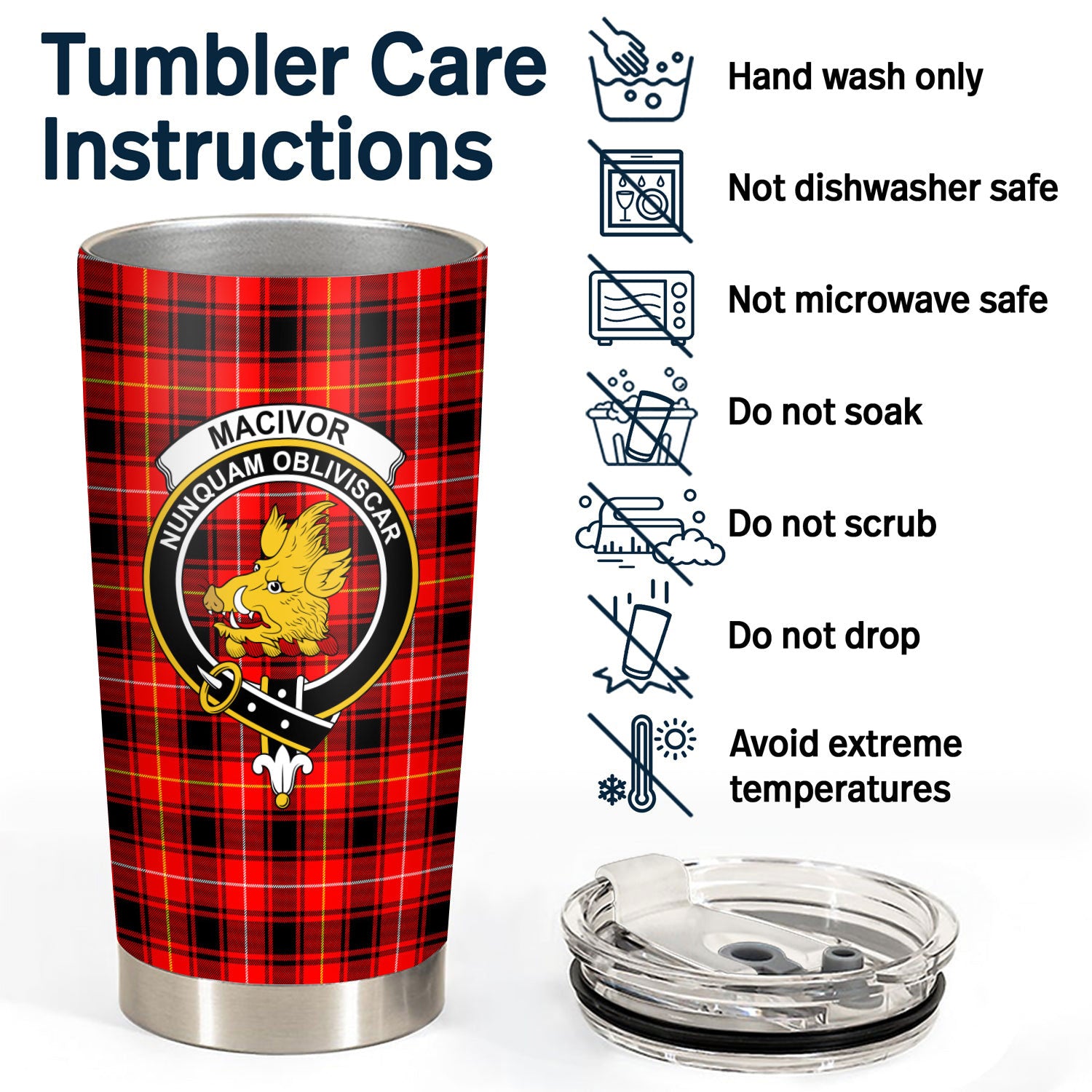 MacIvor Tartan Crest Tumbler