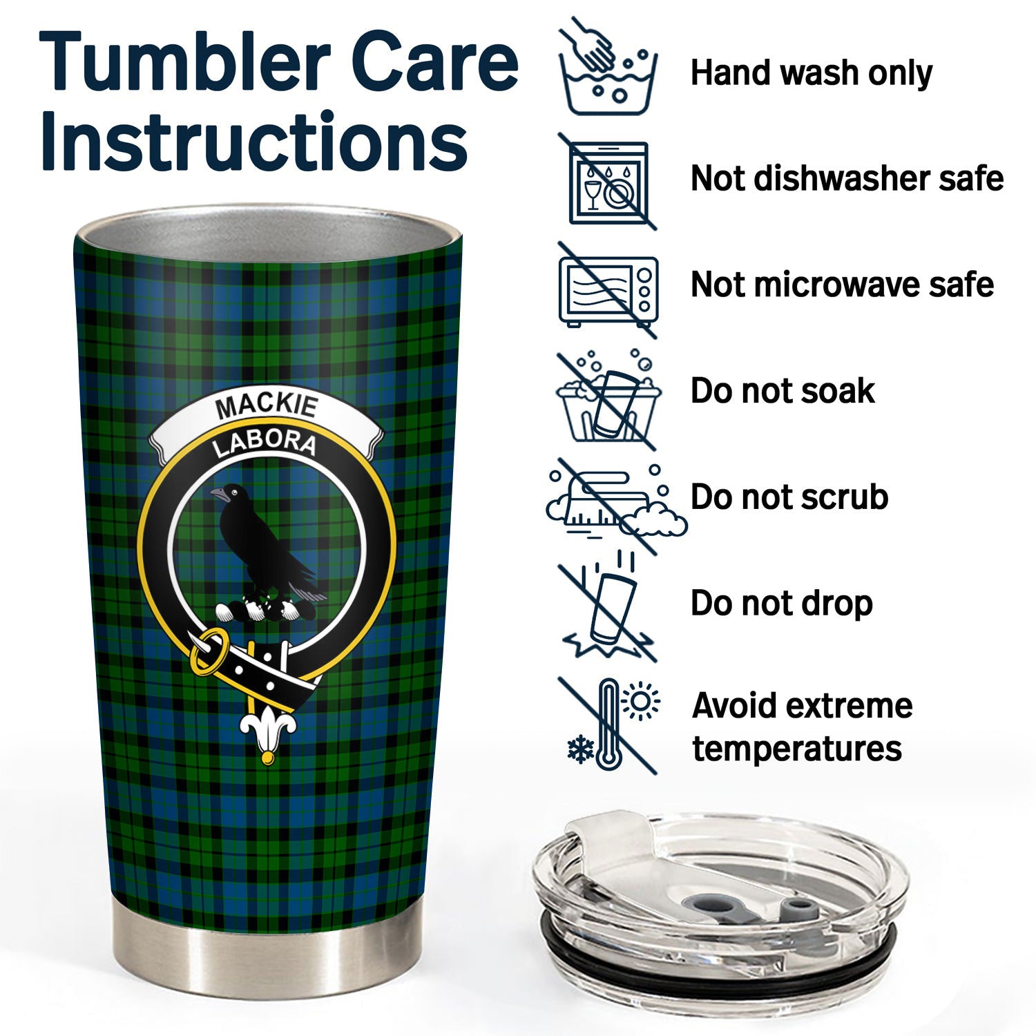 MacKie Tartan Crest Tumbler