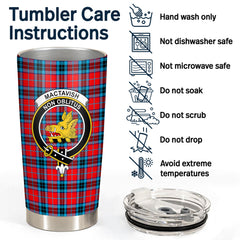 MacTavish Modern Tartan Crest Tumbler