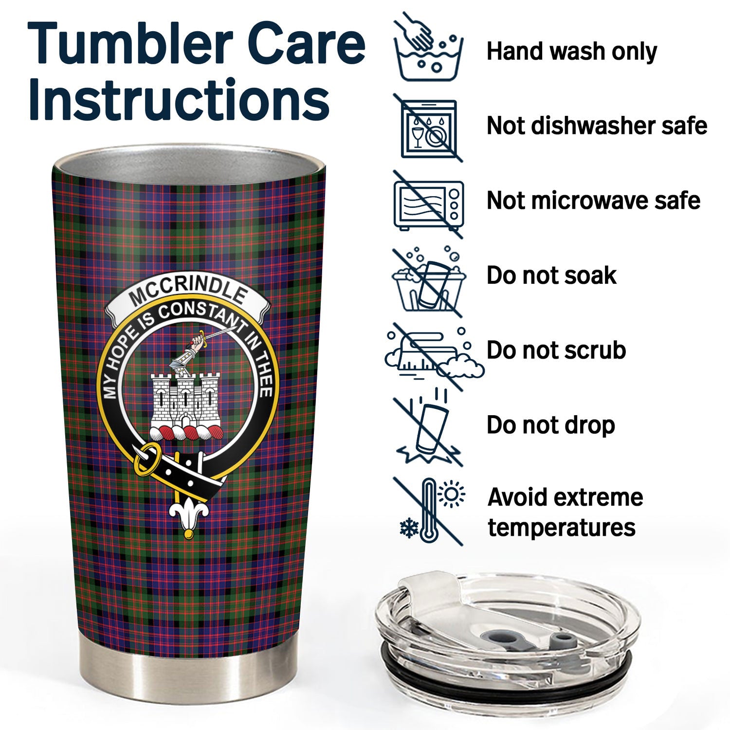 McCrindle Tartan Crest Tumbler