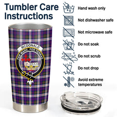 McDonald Dress Modern Tartan Crest Tumbler