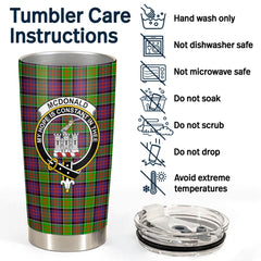 McDonald (Clan Ranald) Tartan Crest Tumbler