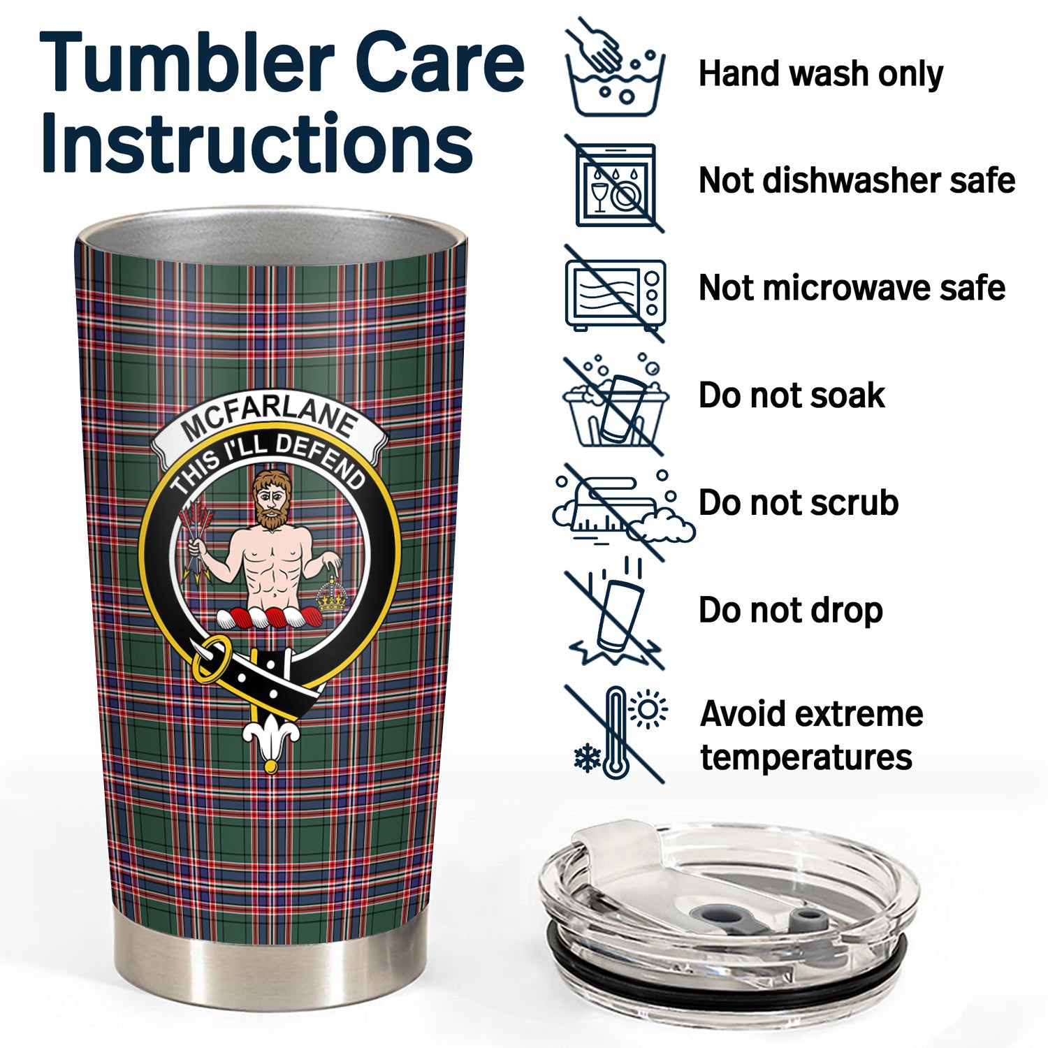 McFarlane Hunting Modern Tartan Crest Tumbler