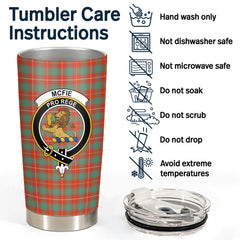 McFie Ancient Tartan Crest Tumbler