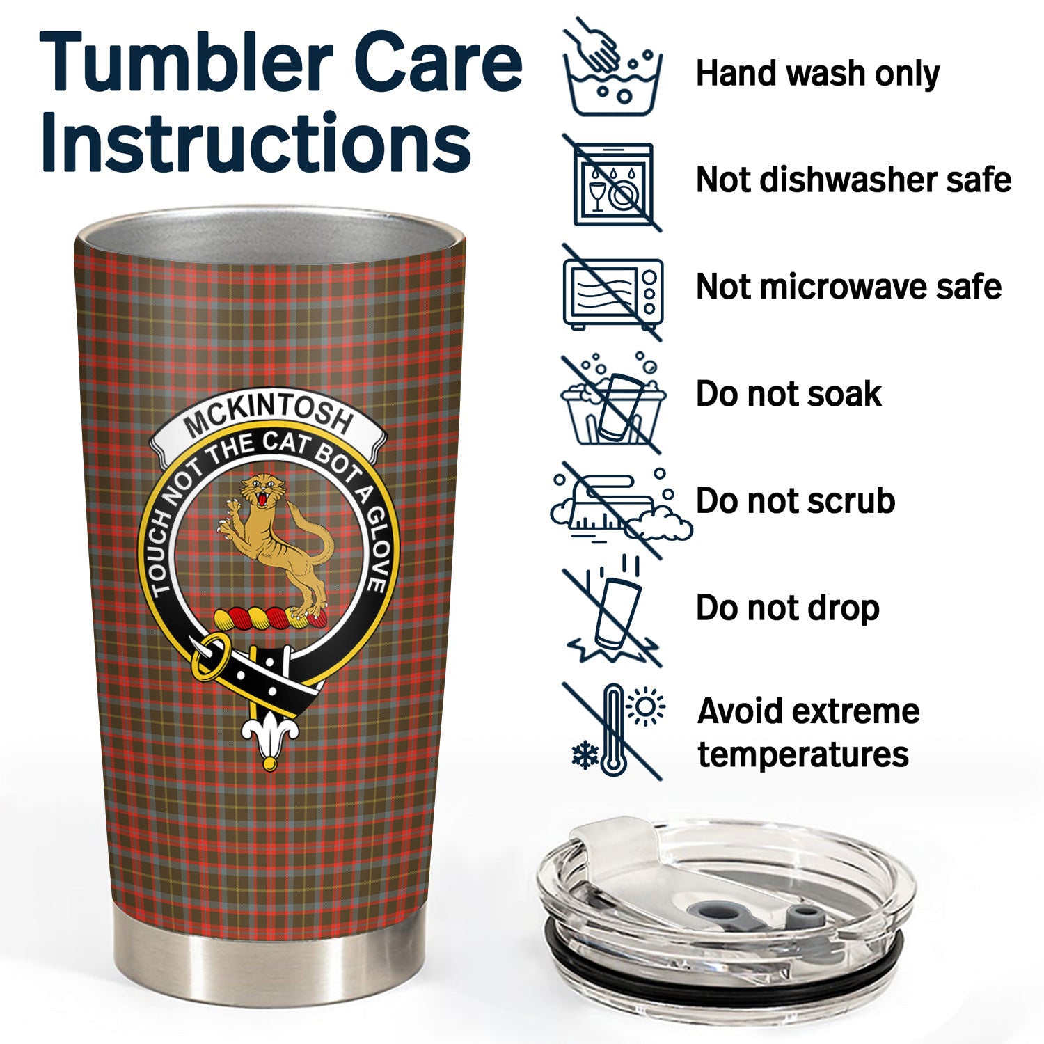 McKintosh Hunting Weathered Tartan Crest Tumbler