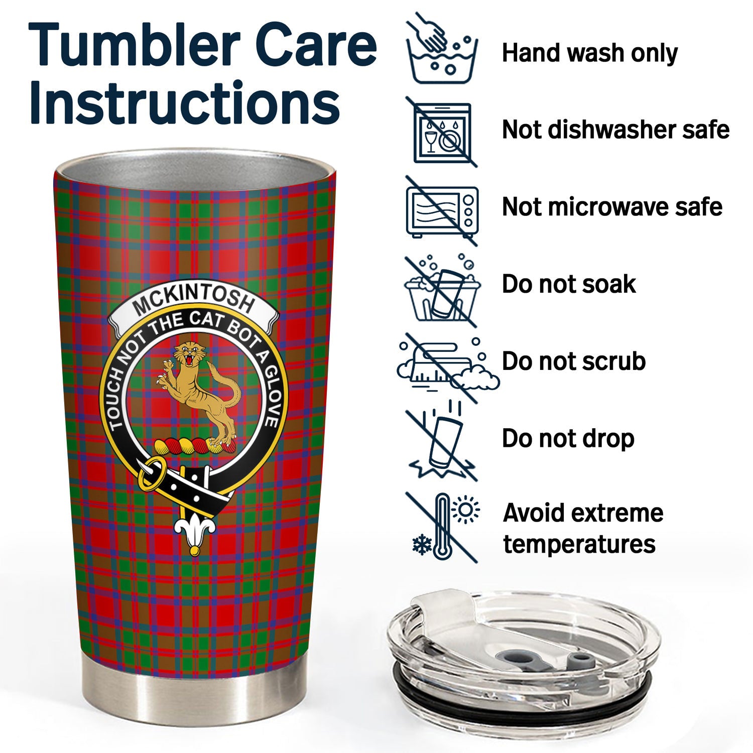 McKintosh Modern Tartan Crest Tumbler