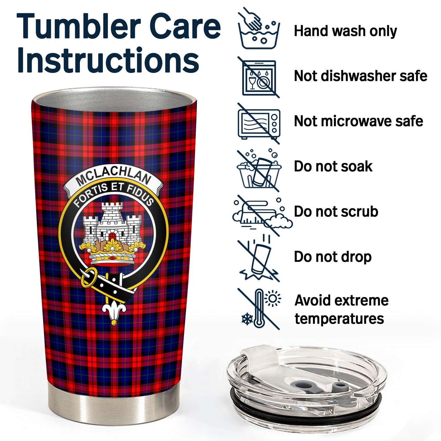 McLachlan Modern Tartan Crest Tumbler