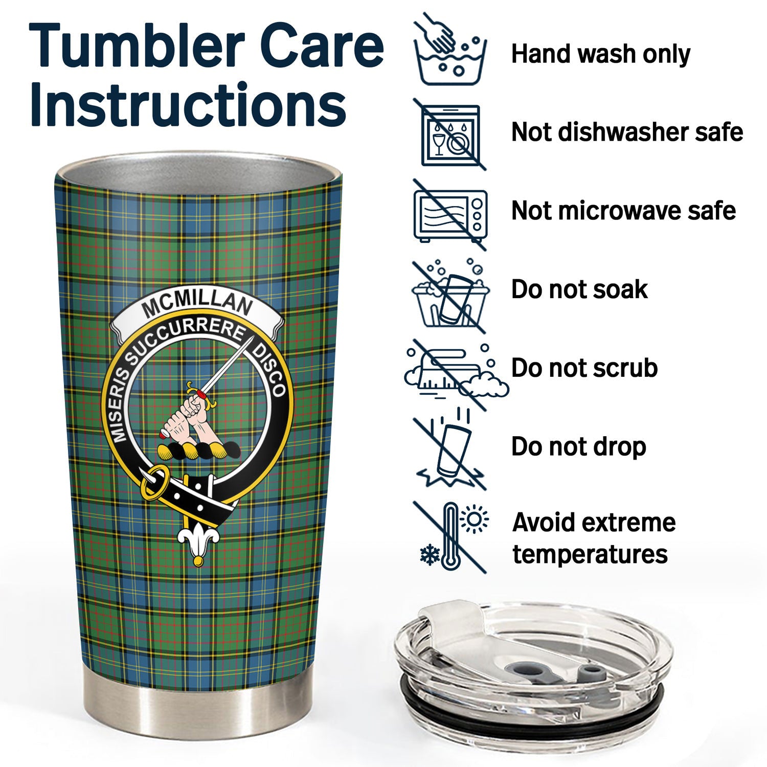 McMillan Hunting Ancient Tartan Crest Tumbler