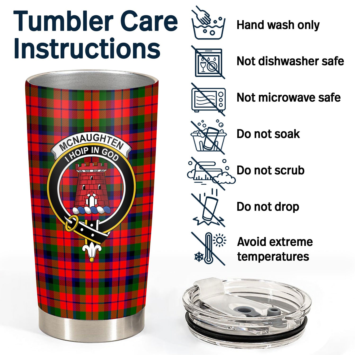 McNaughten Tartan Crest Tumbler