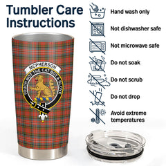 McPherson Weathered Tartan Crest Tumbler