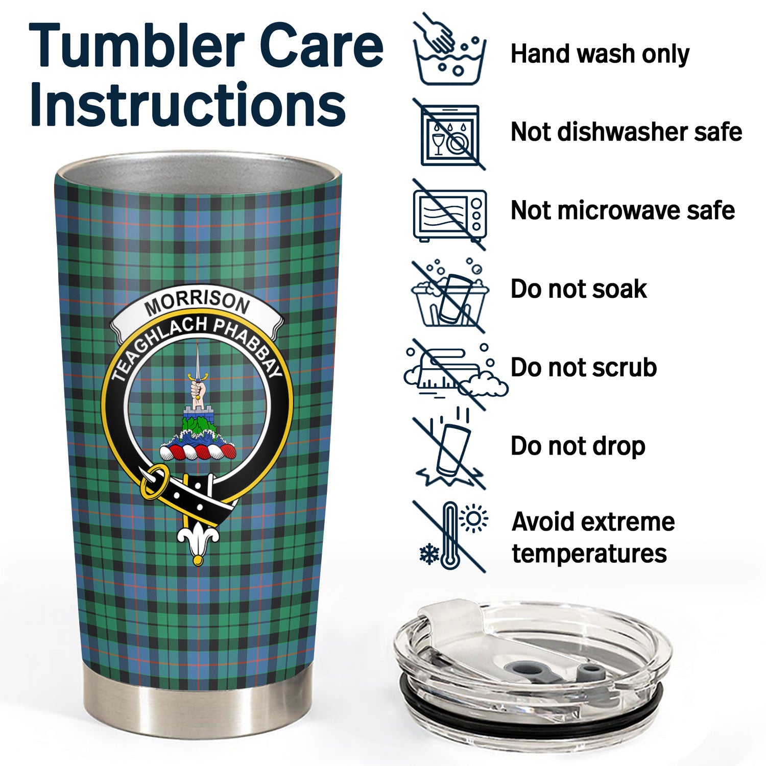 Morrison Ancient Tartan Crest Tumbler