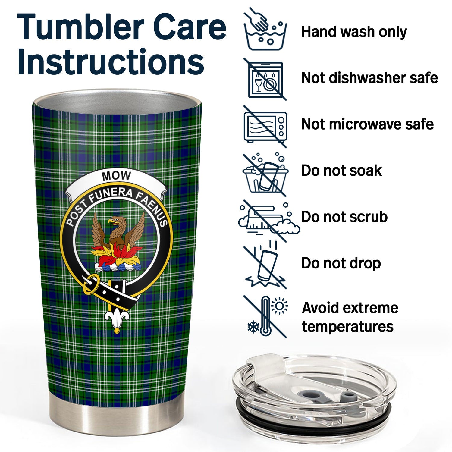 Mow Tartan Crest Tumbler