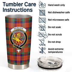 Nicolson Ancient Old Tartan Crest Tumbler