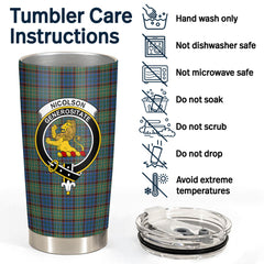 Nicolson Hunting Ancient Tartan Crest Tumbler