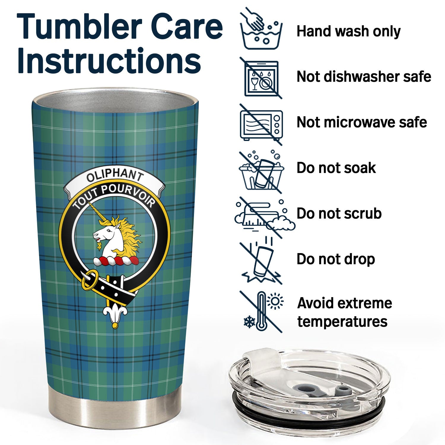 Oliphant Ancient Tartan Crest Tumbler