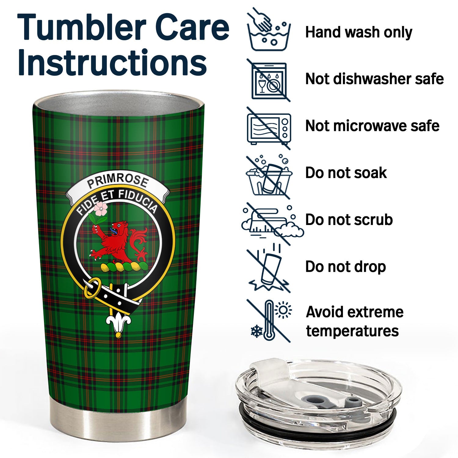 Primrose Tartan Crest Tumbler