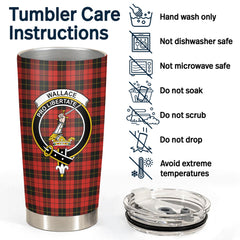 Wallace Weathered Tartan Crest Tumbler