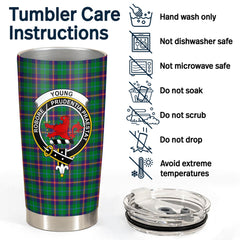 Young Modern Tartan Crest Tumbler