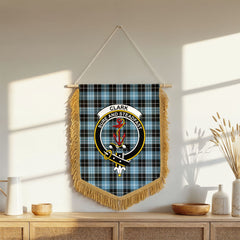 Clark Ancient Tartan Crest Wall Hanging Banner - Wood Pole