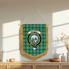 Kennedy Ancient Tartan Crest Wall Hanging Banner - Wood Pole
