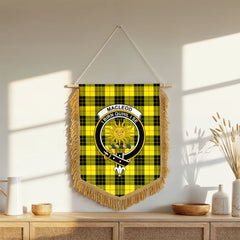 MacLeod of Lewis Modern Tartan Crest Wall Hanging Banner - Wood Pole