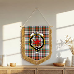 McDuff Dress Ancient Tartan Crest Wall Hanging Banner - Wood Pole