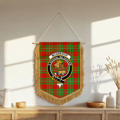 McGregor Modern Tartan Crest Wall Hanging Banner - Wood Pole