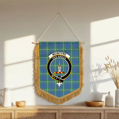 McIntyre Hunting Ancient Tartan Crest Wall Hanging Banner - Wood Pole