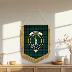McKay Modern Tartan Crest Wall Hanging Banner - Wood Pole