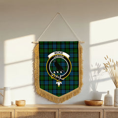 McKie Tartan Crest Wall Hanging Banner - Wood Pole