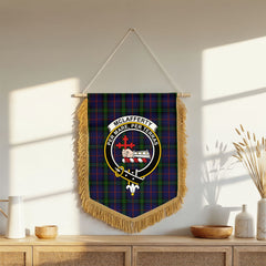 McLafferty Tartan Crest Wall Hanging Banner - Wood Pole