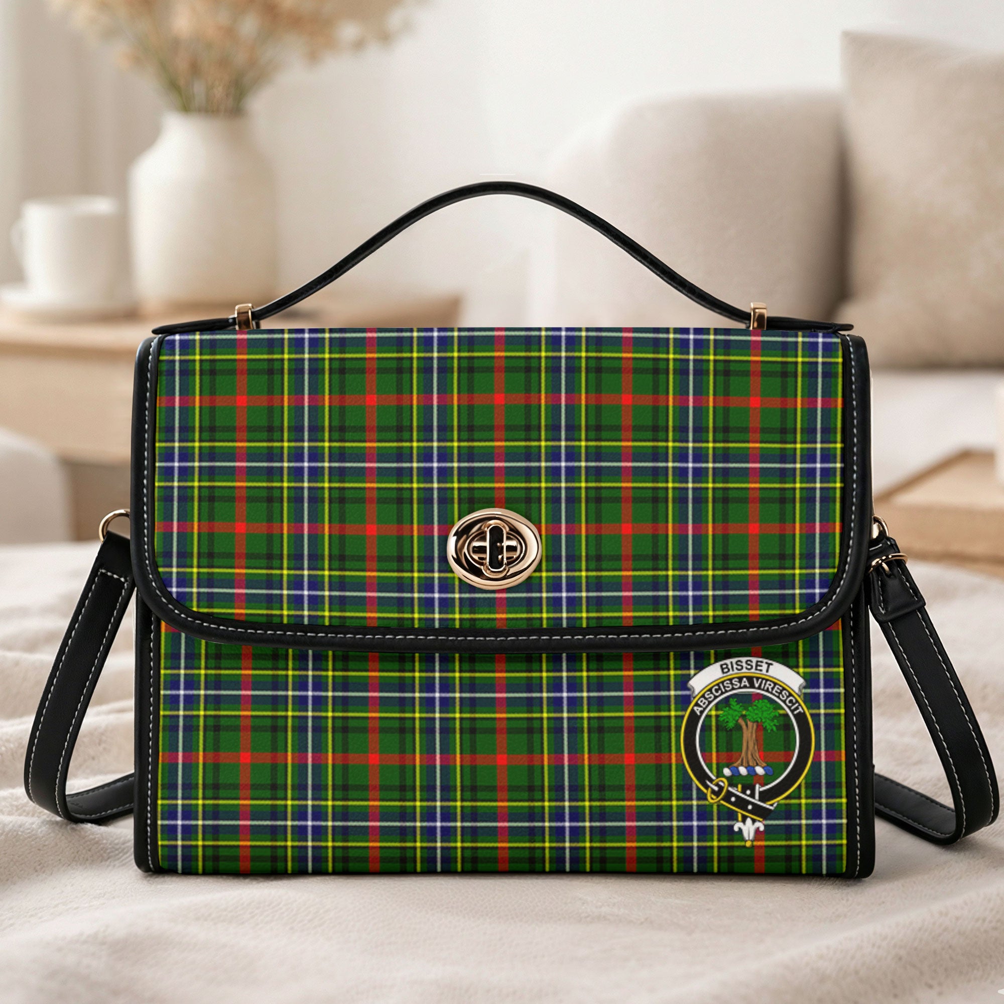 Bisset Tartan Crest Satchel Bag