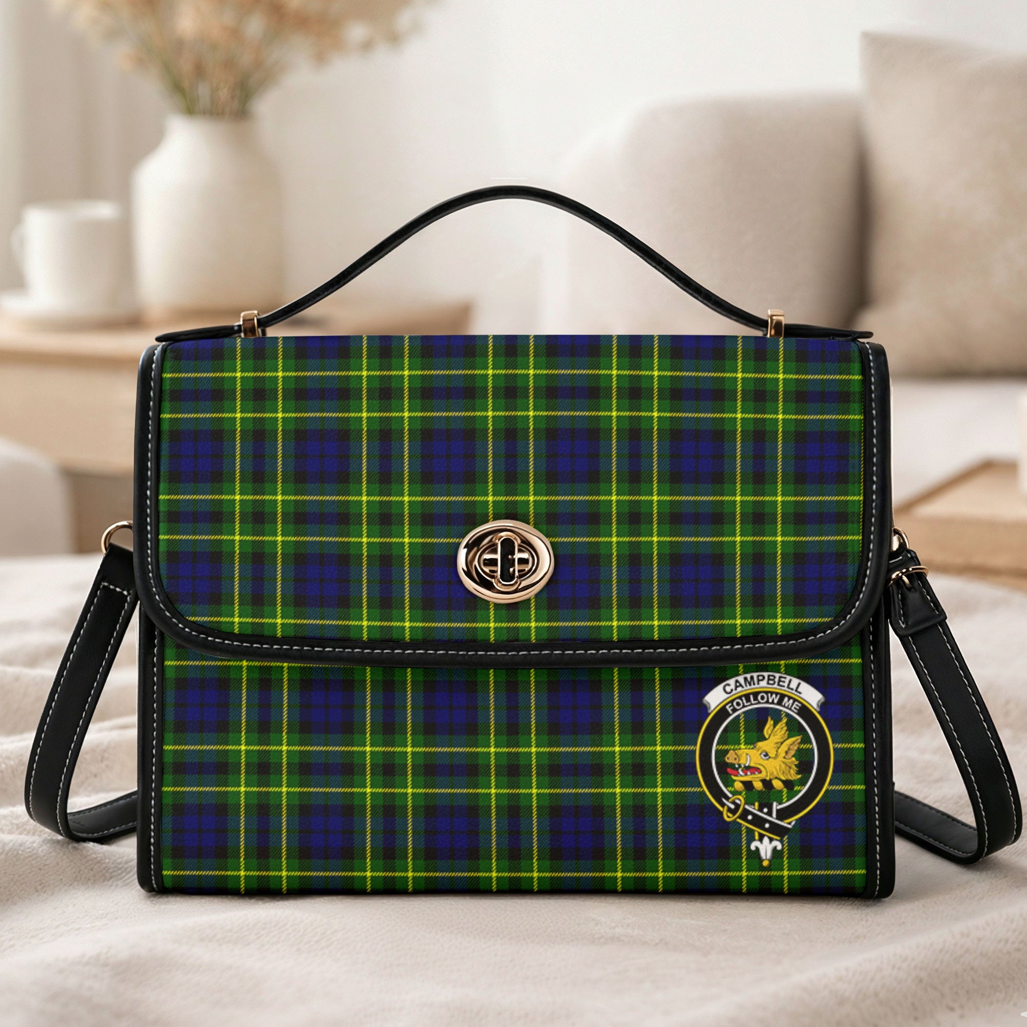 Campbell of Breadalbane Modern Tartan Crest Satchel Bag