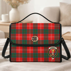 Chisholm Modern Tartan Crest Satchel Bag