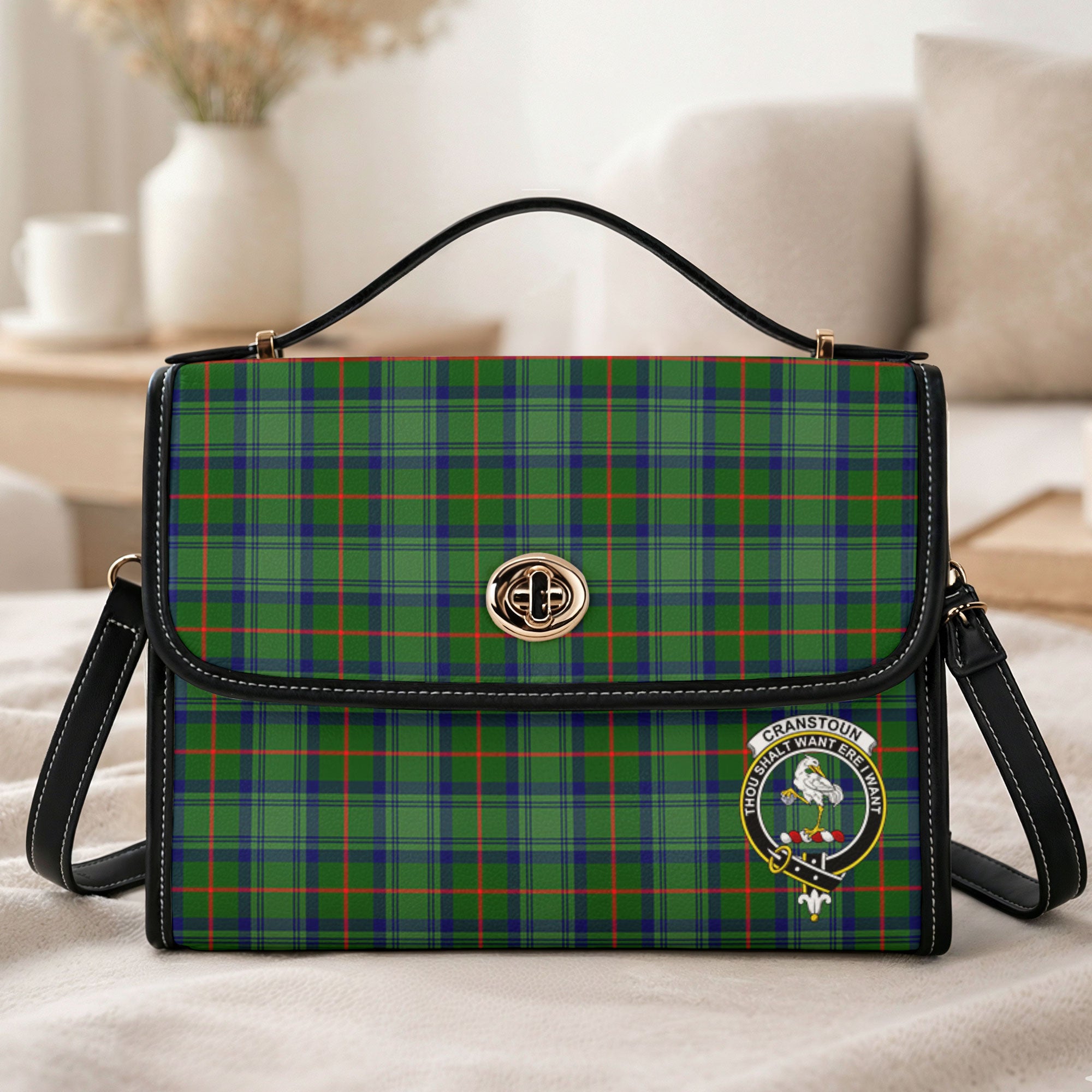 Cranstoun Tartan Crest Satchel Bag