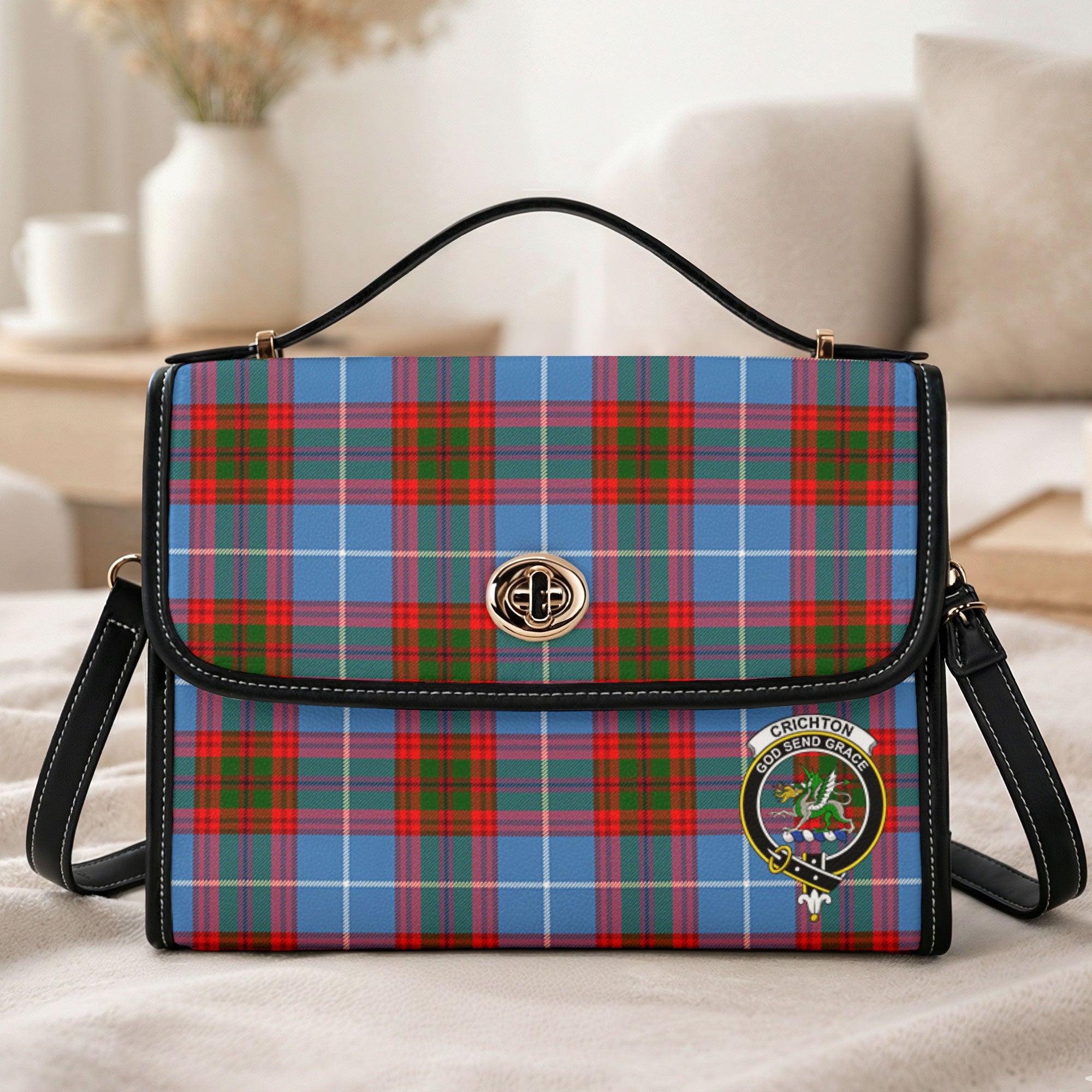 Crichton Tartan Crest Satchel Bag