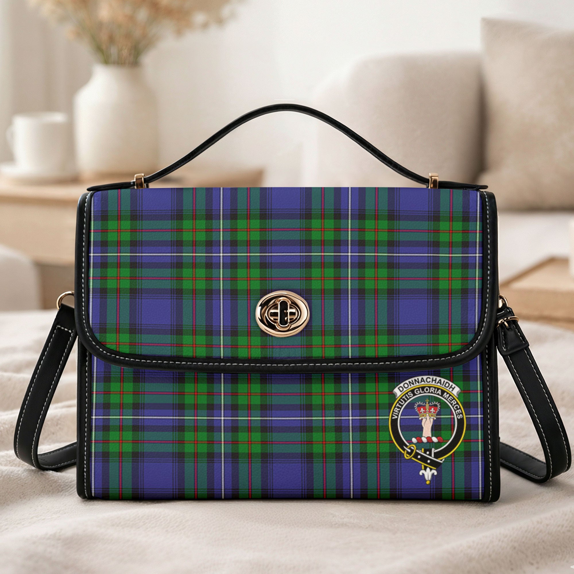 Donnachaidh Tartan Crest Satchel Bag