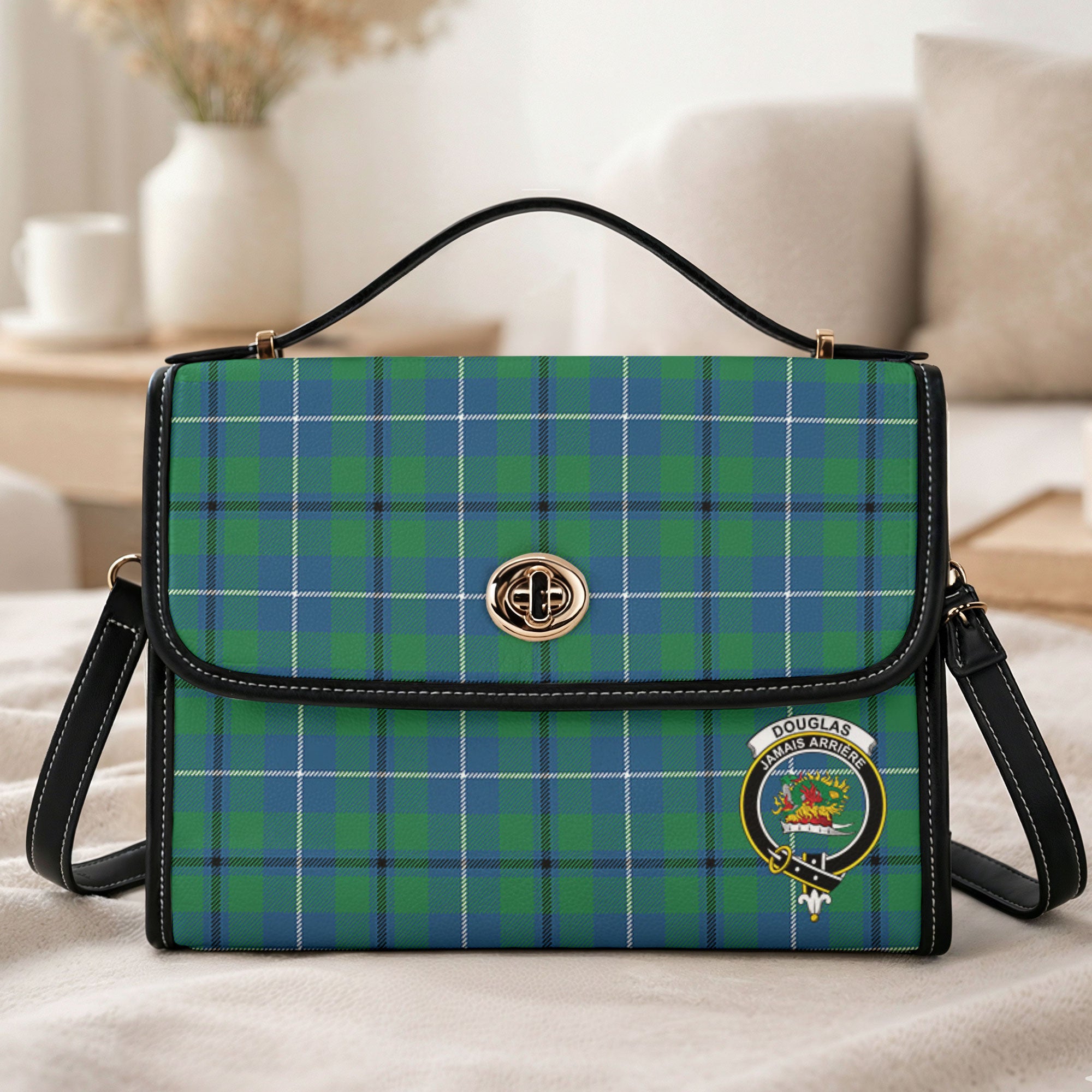 Douglas Ancient Tartan Crest Satchel Bag