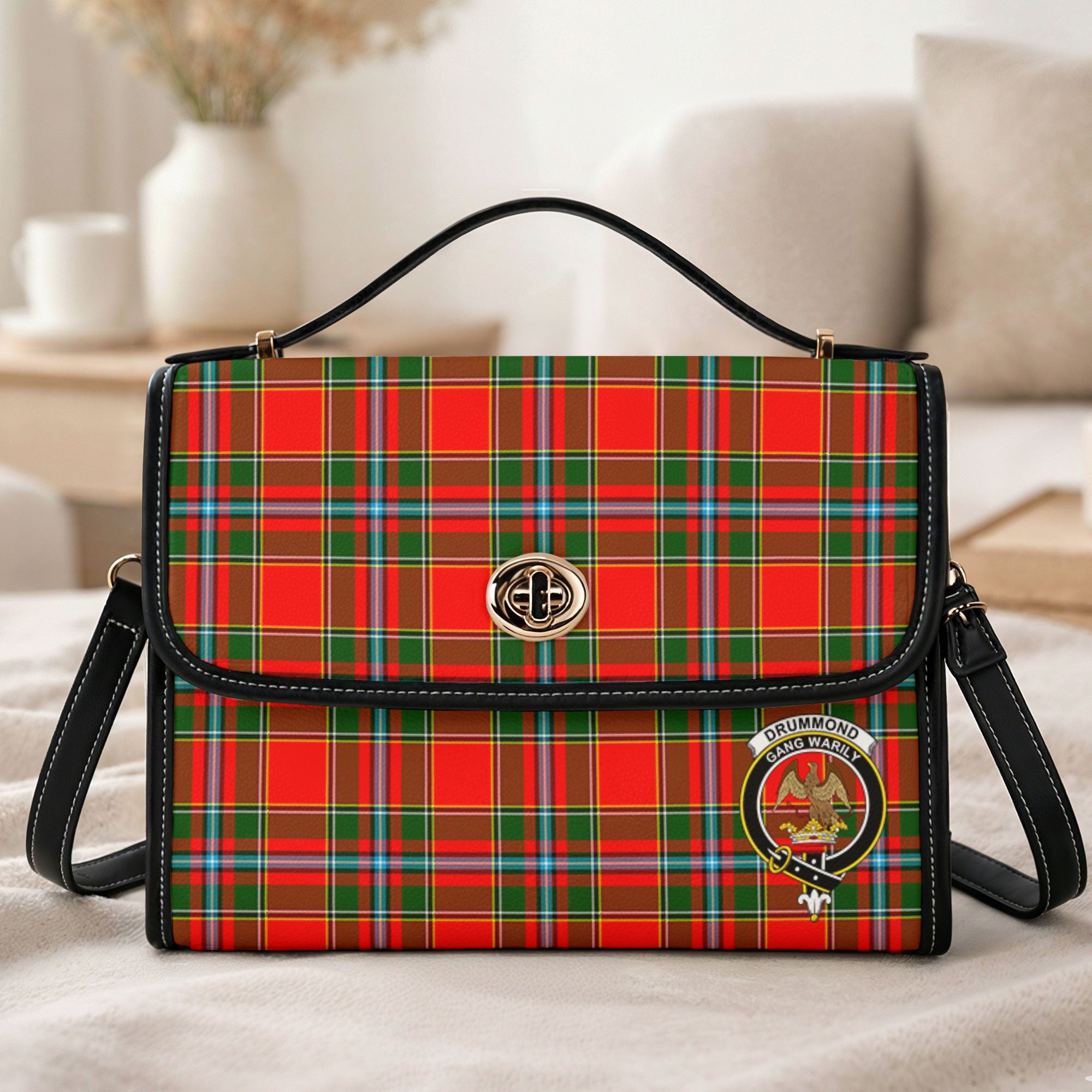Drummond of Perth Tartan Crest Satchel Bag