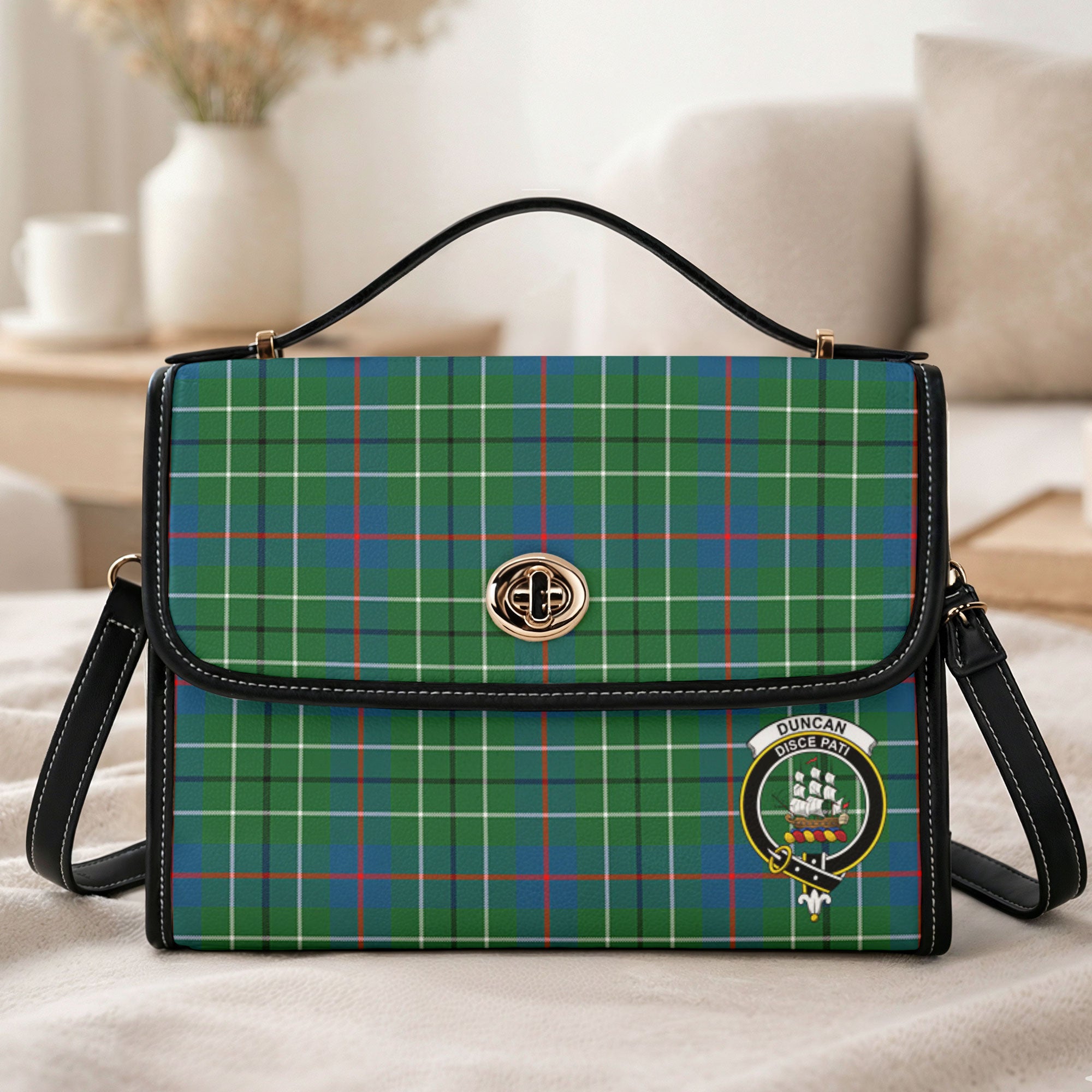 Duncan Ancient Tartan Crest Satchel Bag