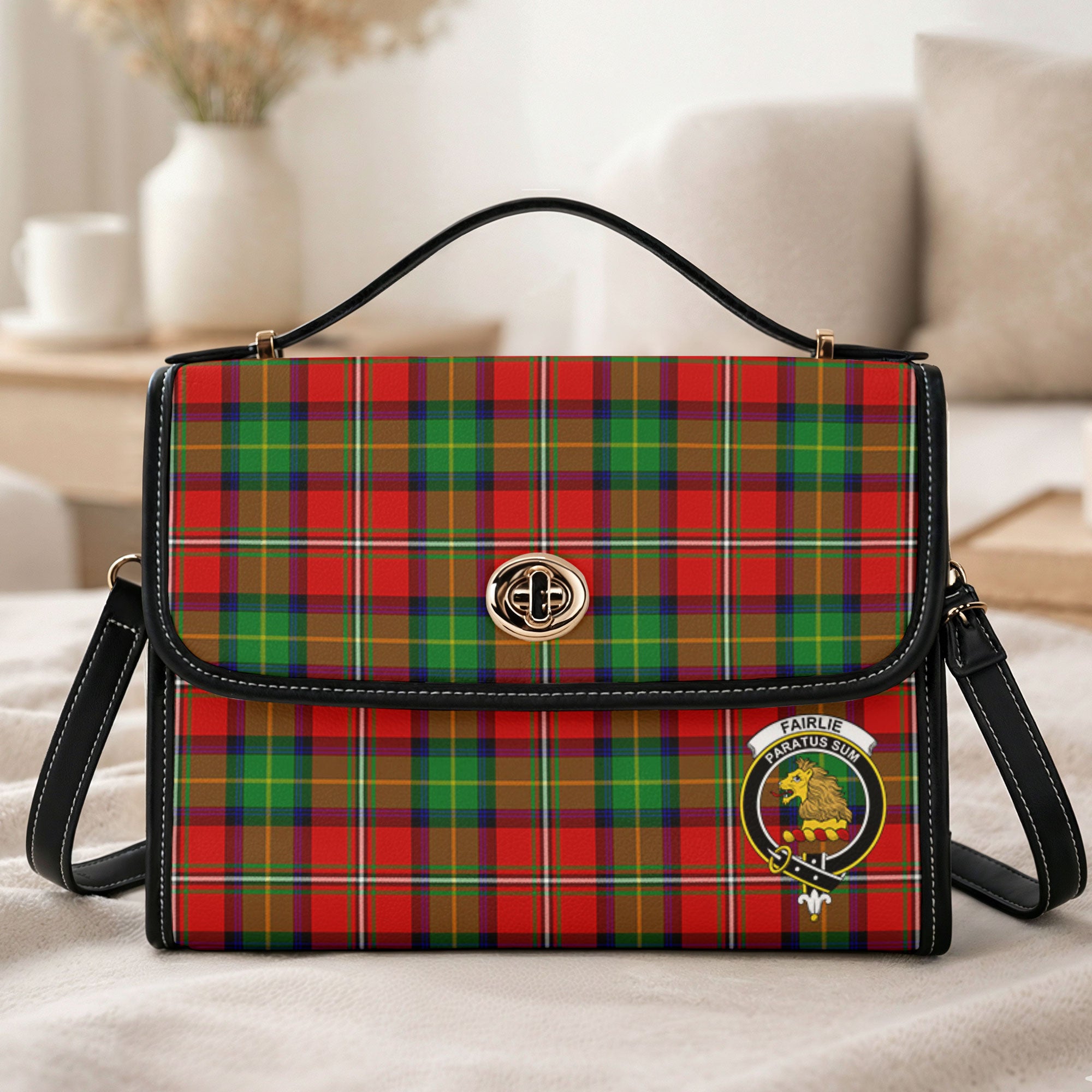 Fairlie Tartan Crest Satchel Bag