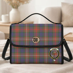 Fraser (of Lovat) Hunting Modern Tartan Crest Satchel Bag