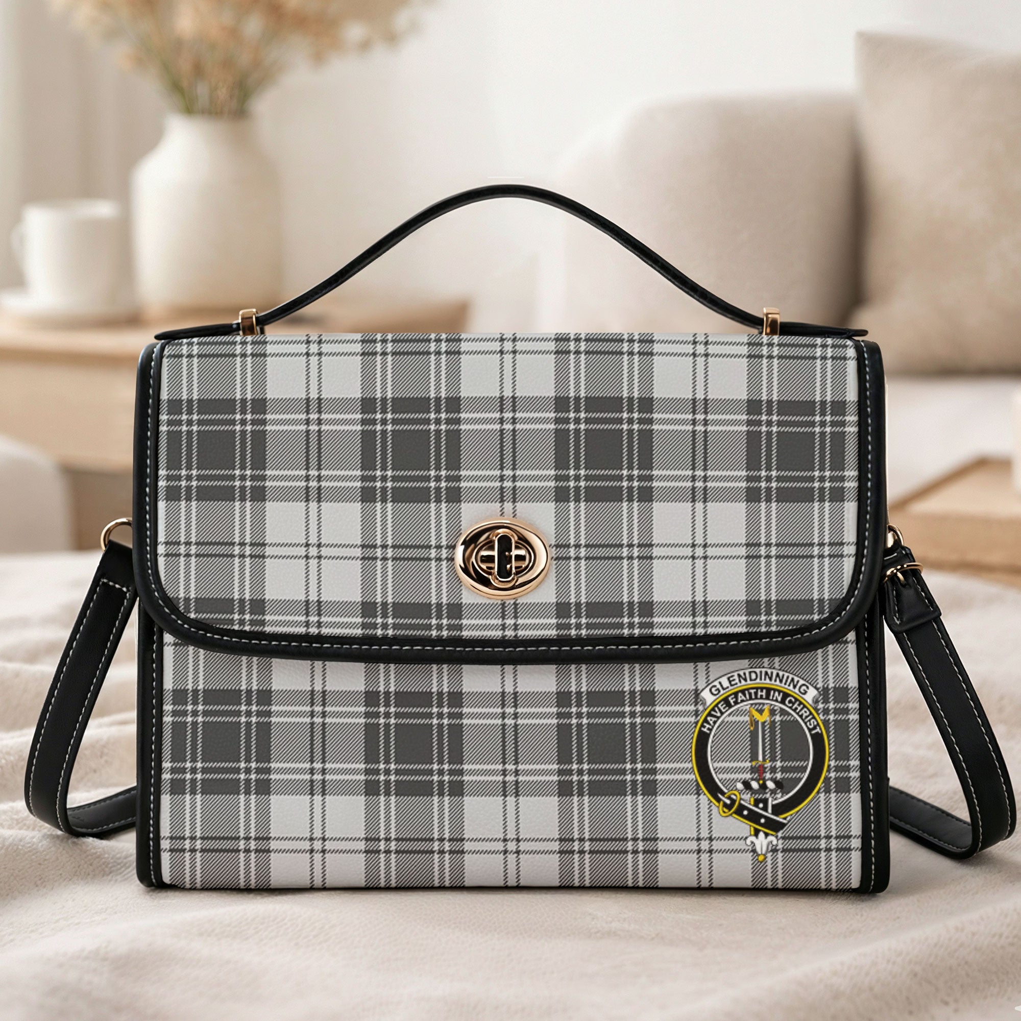 Glendinning Tartan Crest Satchel Bag
